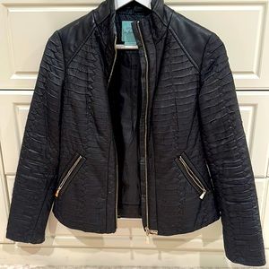 Guess by Marciano black pleather coat